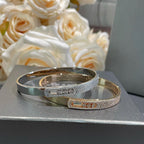 [Twinkle ]Move Noa Rose Gold Pavé Diamond Bangle Bracelet