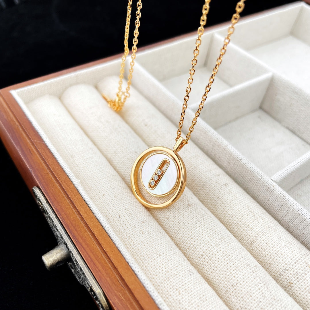 [Twinkle ]Twinkle MOVE MOP PINK GOLD NECKLACE