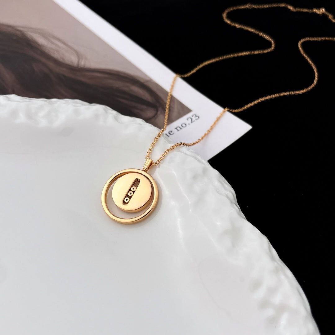 [Twinkle ]Twinkle MOVE MOP PINK GOLD NECKLACE
