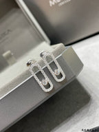 [Twinkle ]MOVE UNO STUD DIAMOND PAVED EARRINGS