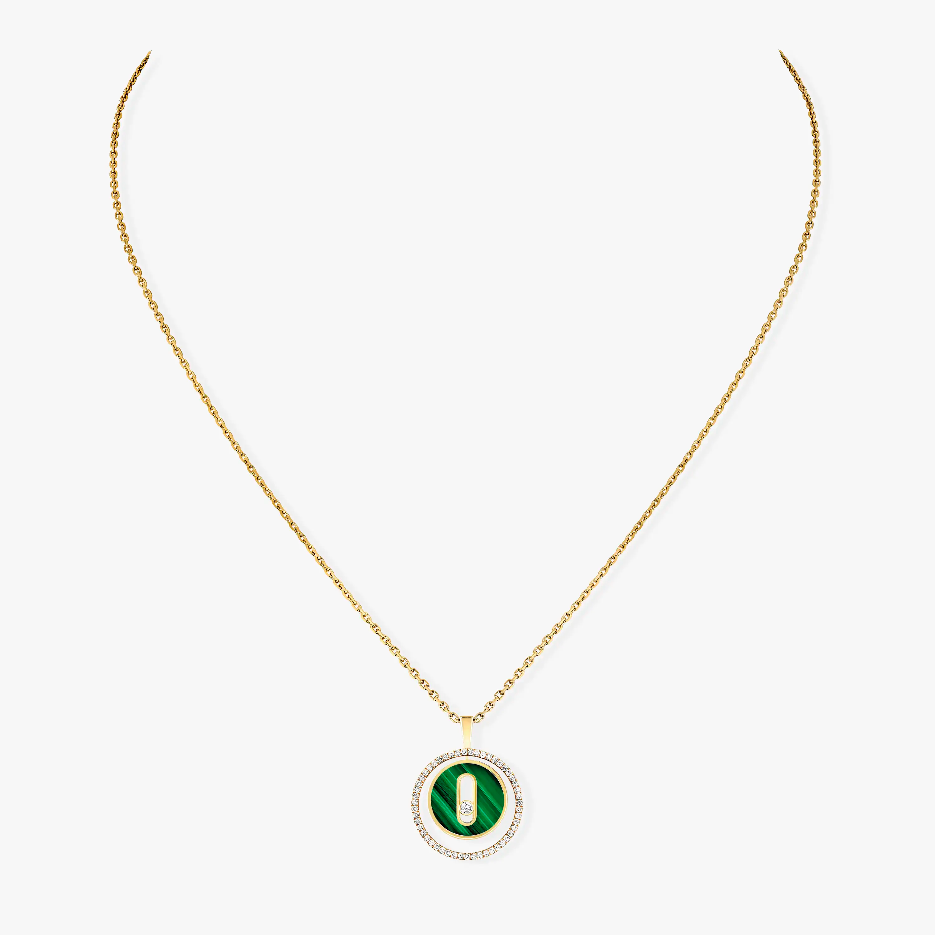 [Twinkle ]Twinkle MOVE 1 DIAMOND MALACHITE GOLD DIAMOND NECKLACE