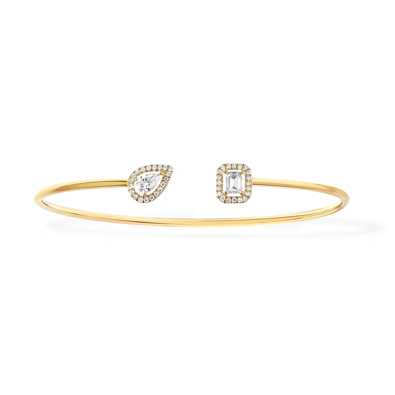 [Twinkle ]JONC FLEX MY TWIN TOI & MOI SILVER DIAMOND BRACELET
