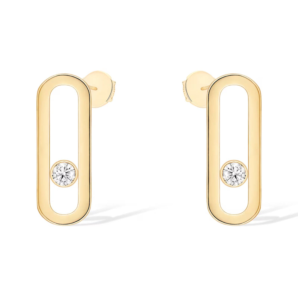 [Twinkle ]MOVE UNO SMALL 1 DIAMOND EARRINGS