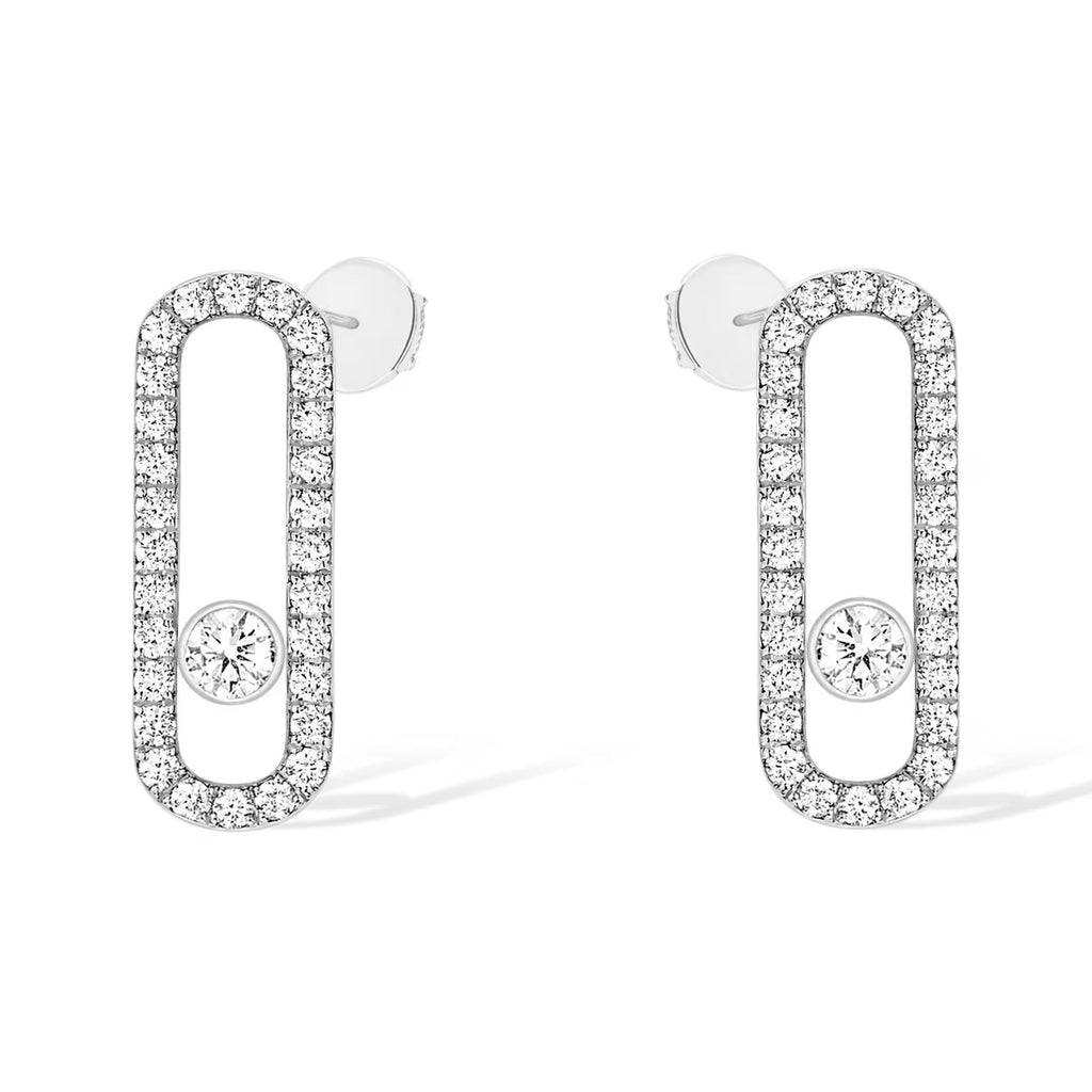 [Twinkle ]MOVE UNO STUD DIAMOND PAVED EARRINGS