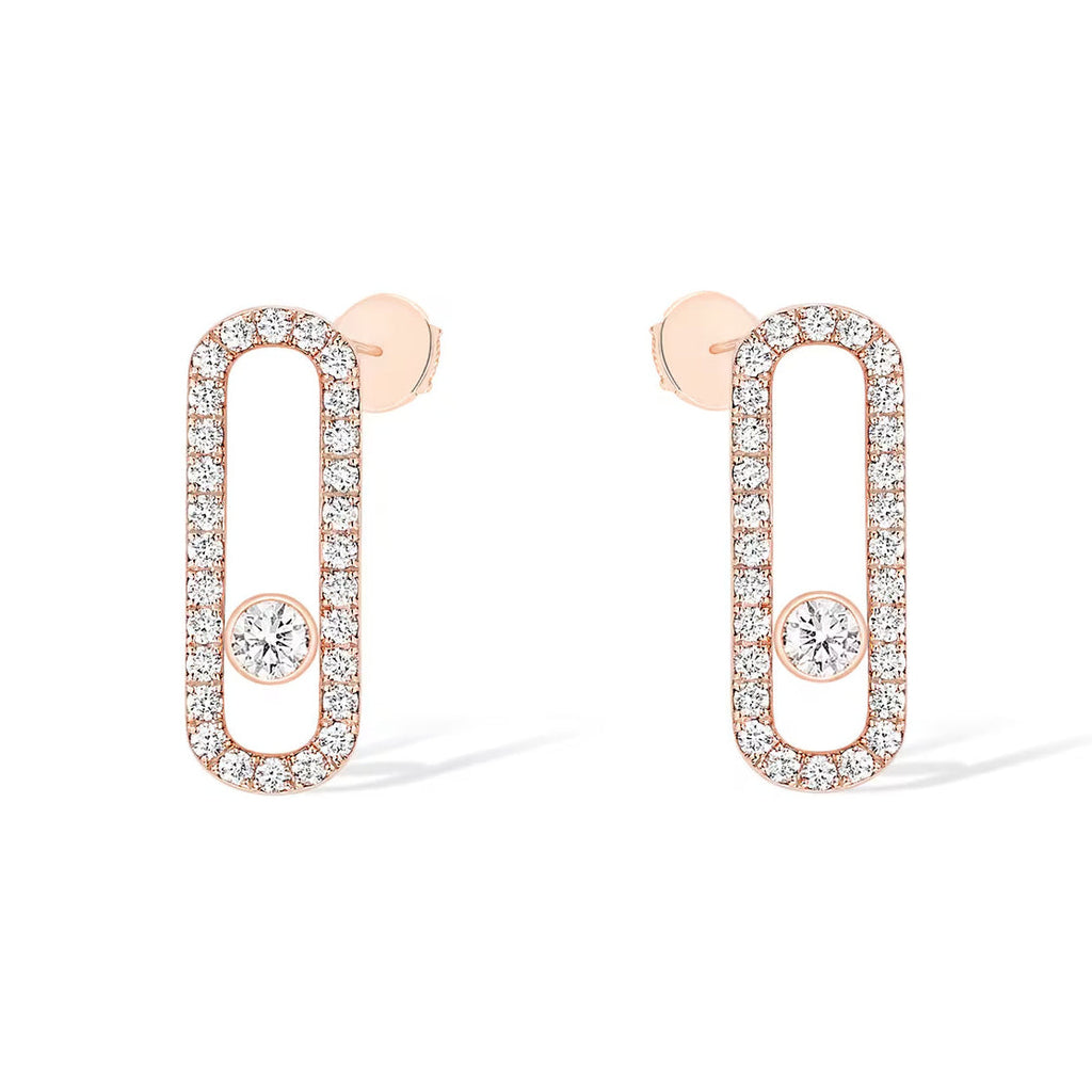 [Twinkle ]MOVE UNO STUD DIAMOND PAVED EARRINGS