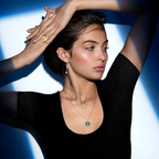 [Twinkle ]Twinkle MOVE 3 DIAMOND MALACHITE GOLD DIAMOND NECKLACE