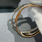 [Twinkle ]Move Noa Rose Gold Pavé Diamond Bangle Bracelet