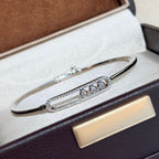 [Twinkle ]Move Pavé Diamond Bangle Bracelet M