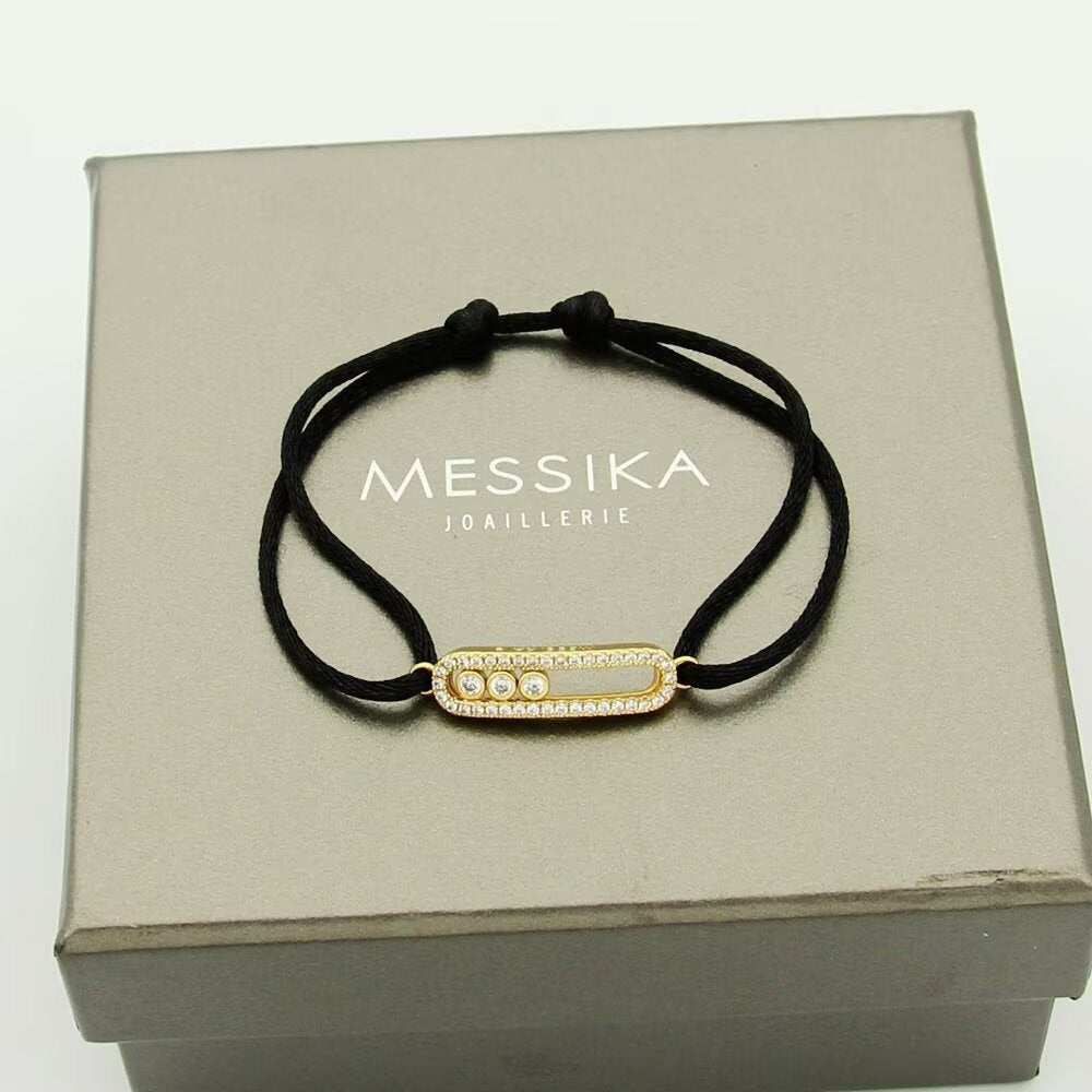 [Twinkle ]MK Care(s) pink cord pavé bracelet