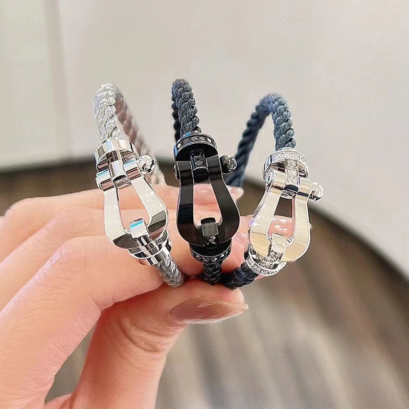 ¡®Twinkle jewelry¡¯FORCE LARGE HORSESHOE NO DIAMOND BRACELET SILVER