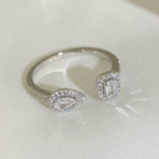 [Twinkle ]MY TWIN TOI & MOI SILVER DIAMOND RING