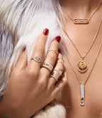 [Twinkle ]Twinkle MOVE PM NECKLACE PINK GOLD DIAMOND