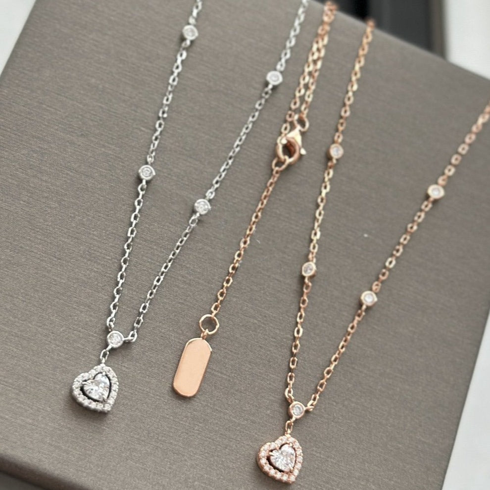 [Twinkle ]JOY HEART DIAMOND NECKLACE