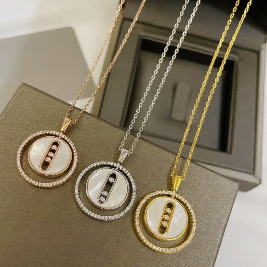 [Twinkle ]Twinkle MOVE MM NACRE BLANCHE DIAMOND NECKLACE