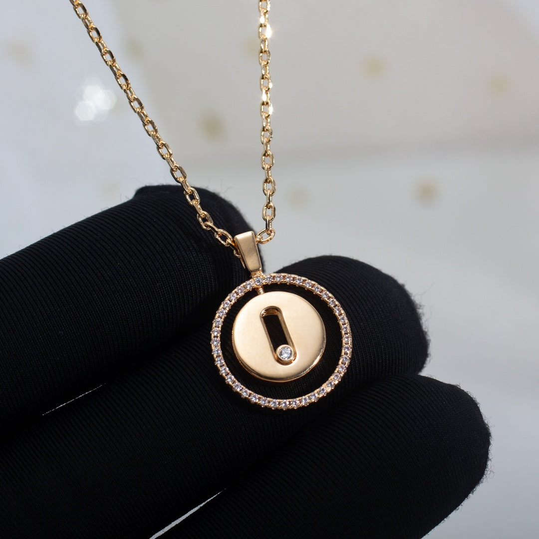 [Twinkle ]Twinkle MOVE PM NECKLACE PINK GOLD DIAMOND