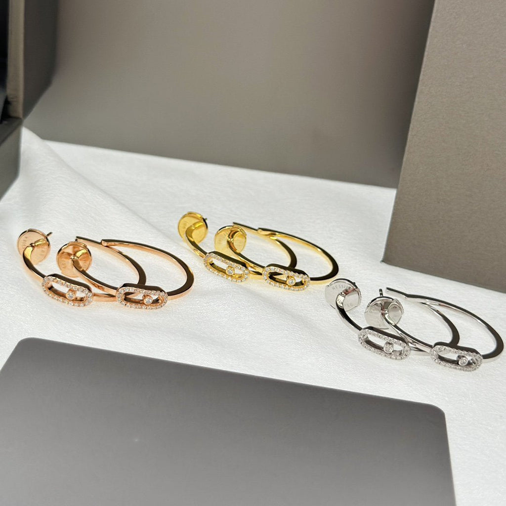 [Twinkle ]CREOLES MOVE UNO PM DIAMOND EARRINGS