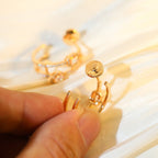 [Twinkle ]CREOLES MY TWIN 2 RANGS SILVER DIAMOND EARRINGS