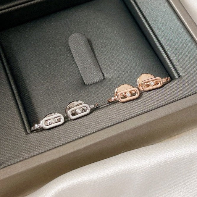 [Twinkle ]CREOLES MOVE UNO MINI 1 DIAMOND EARRINGS