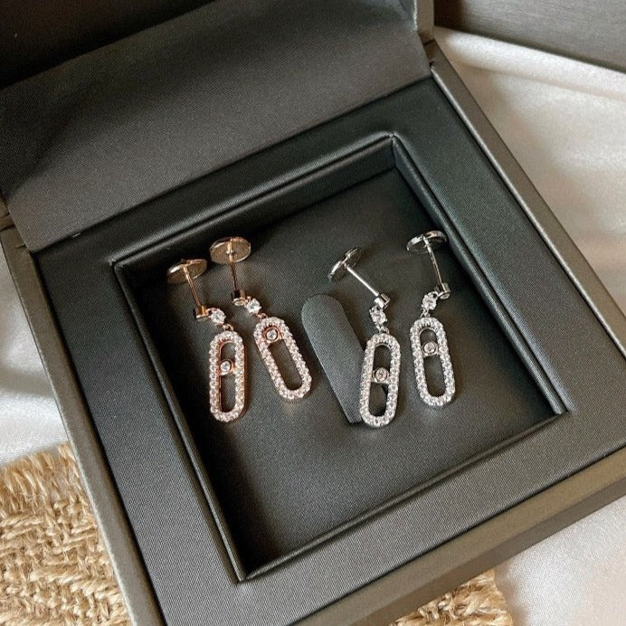 [Twinkle ]DORMEUSES MOVE UNO DIAMOND EARRINGS