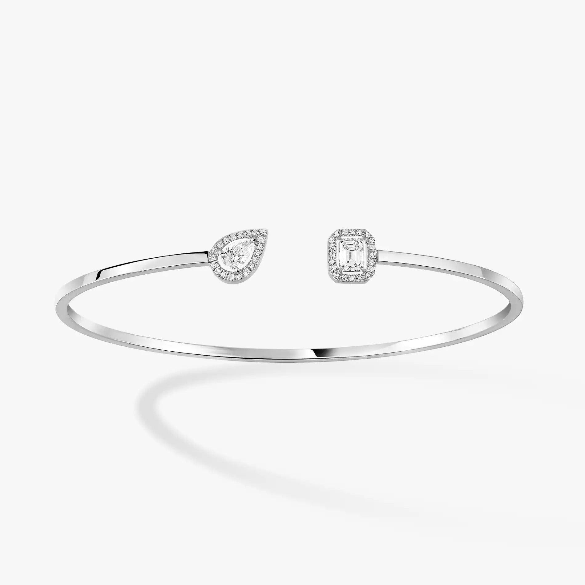 [Twinkle ]JONC FLEX MY TWIN TOI & MOI SILVER DIAMOND BRACELET