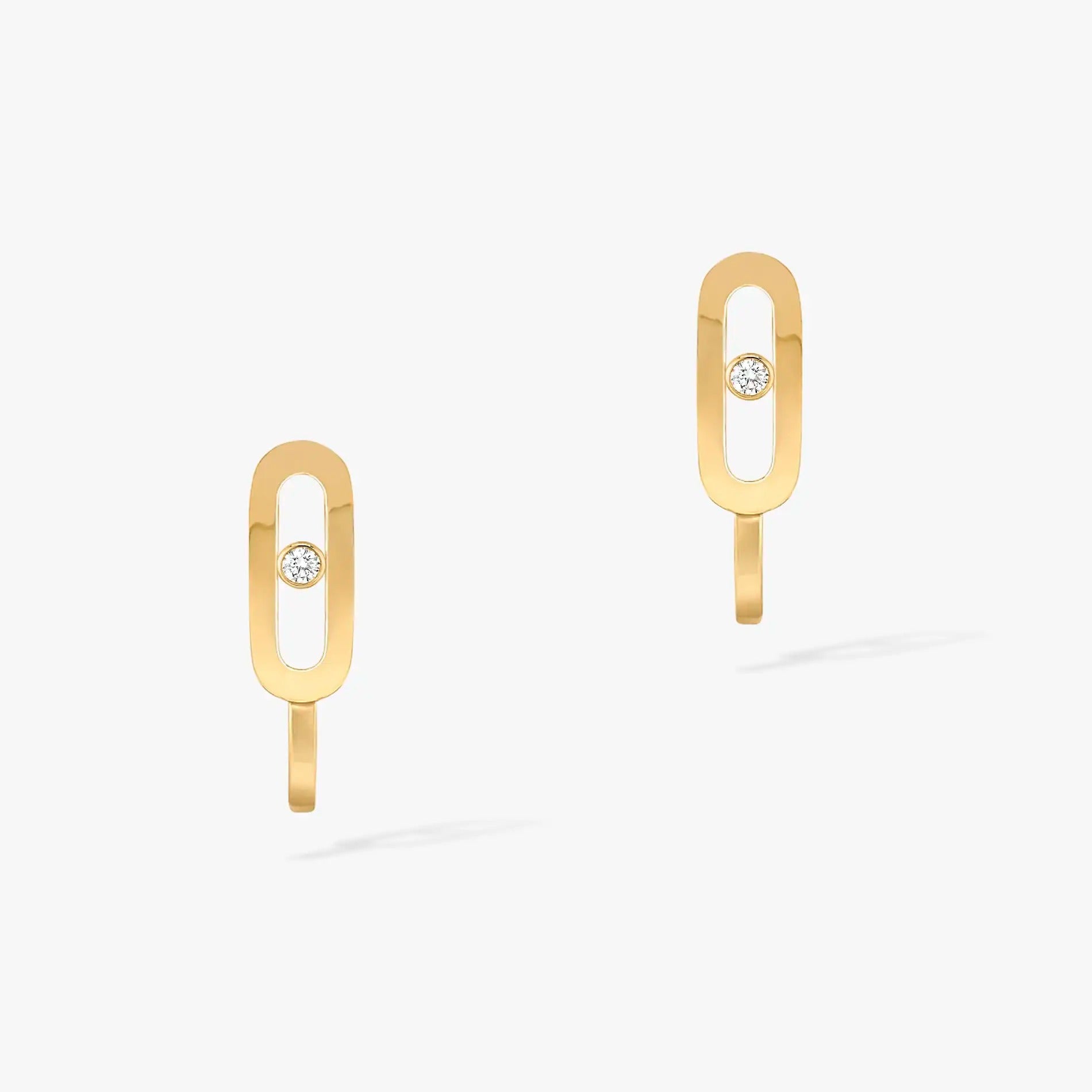 [Twinkle ]CREOLES MOVE UNO MINI 1 DIAMOND EARRINGS