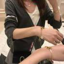 [Twinkle ]Move Noa Rose Gold Pavé Diamond Bangle Bracelet