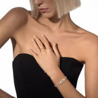 [Twinkle ]Move Link Pave_-Set Diamond Ring in Gold