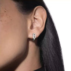 [Twinkle ]Diamond Mini Hoop Earrings Move Classique
