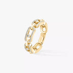 [Twinkle ]Move Link Pave_-Set Diamond Ring in Gold