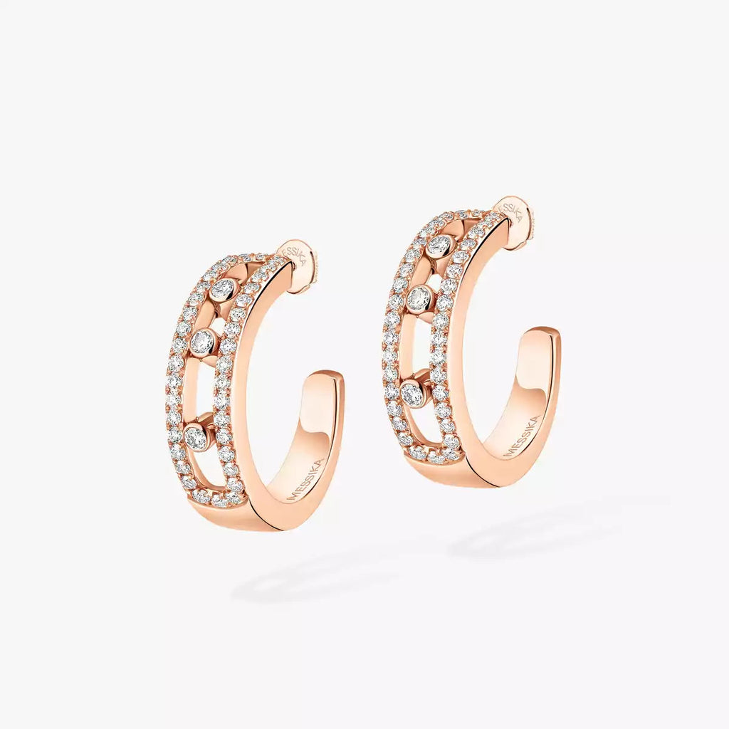 [Twinkle ]Diamond Pave_ Hoop Earrings Move