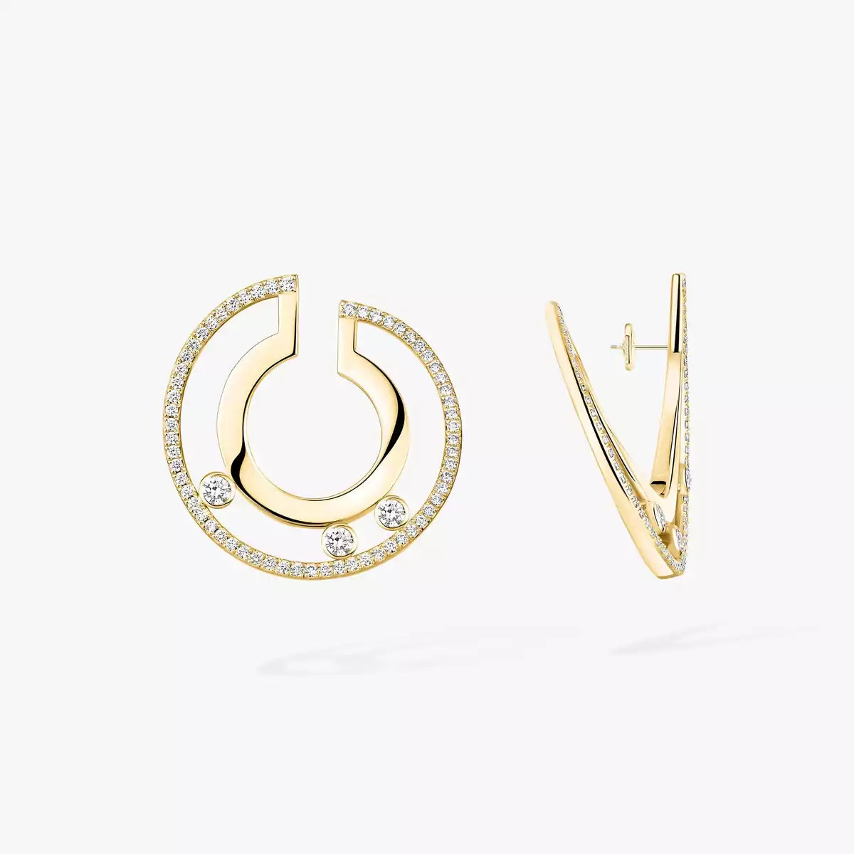 [Twinkle ]Move Romane Small Diamond Hoop Earrings