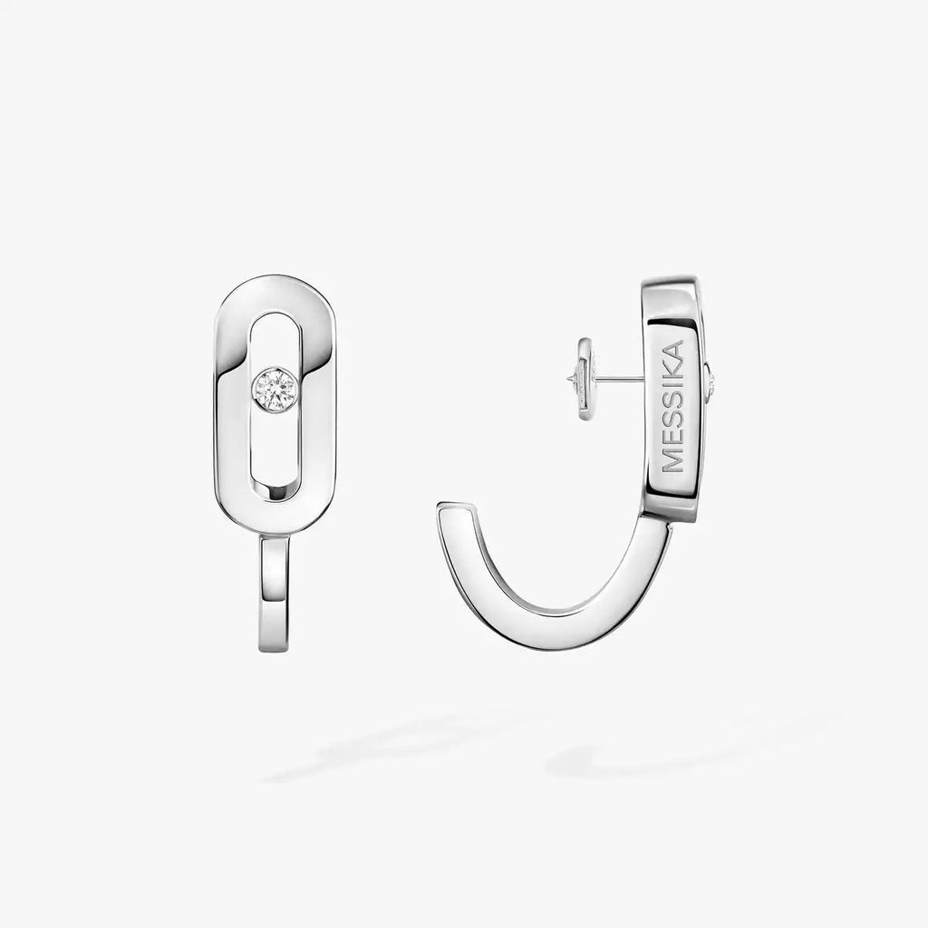 [Twinkle ]Diamond Mini Hoop Earrings Move Classique