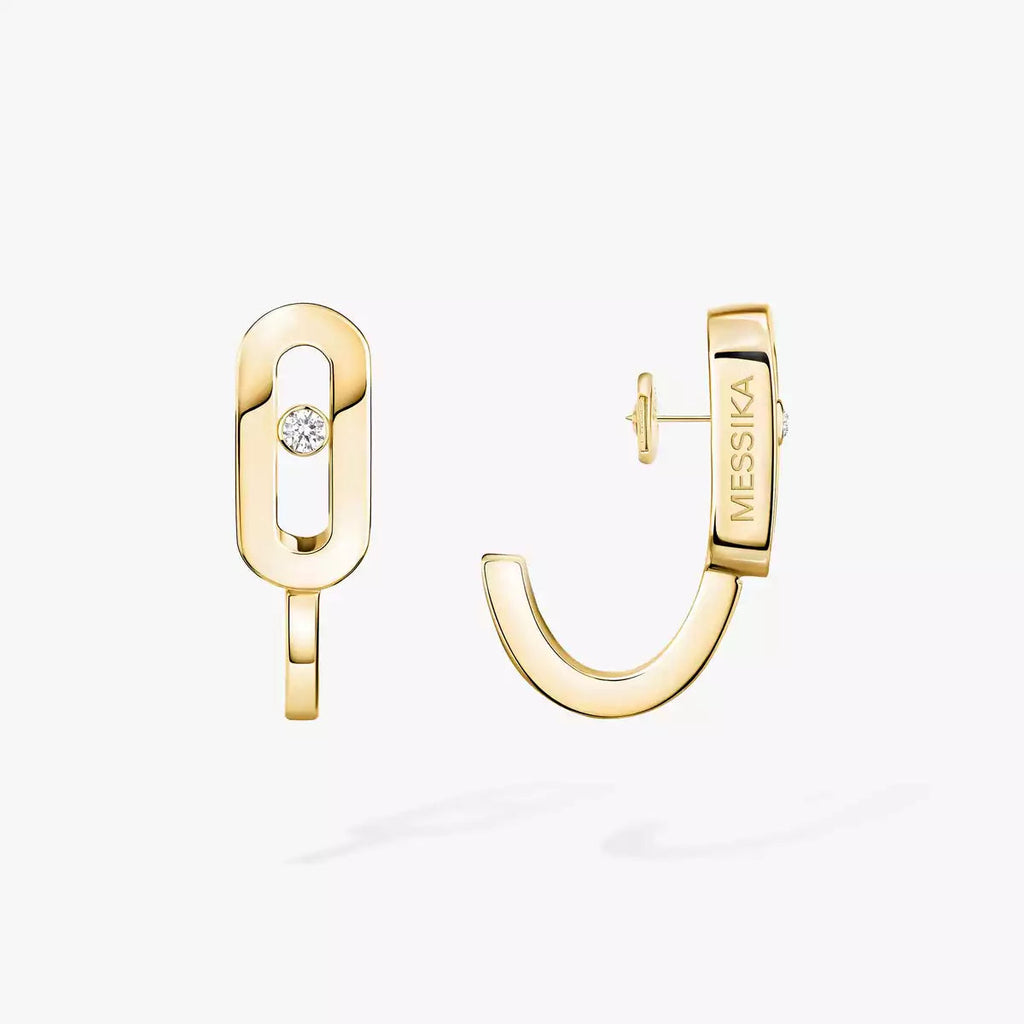 [Twinkle ]Diamond Mini Hoop Earrings Move Classique