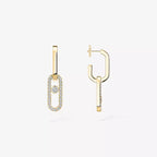 [Twinkle ]Move Link Diamond Earrings
