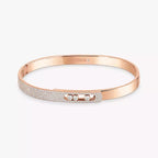 [Twinkle ]Move Noa Rose Gold Pavé Diamond Bangle Bracelet