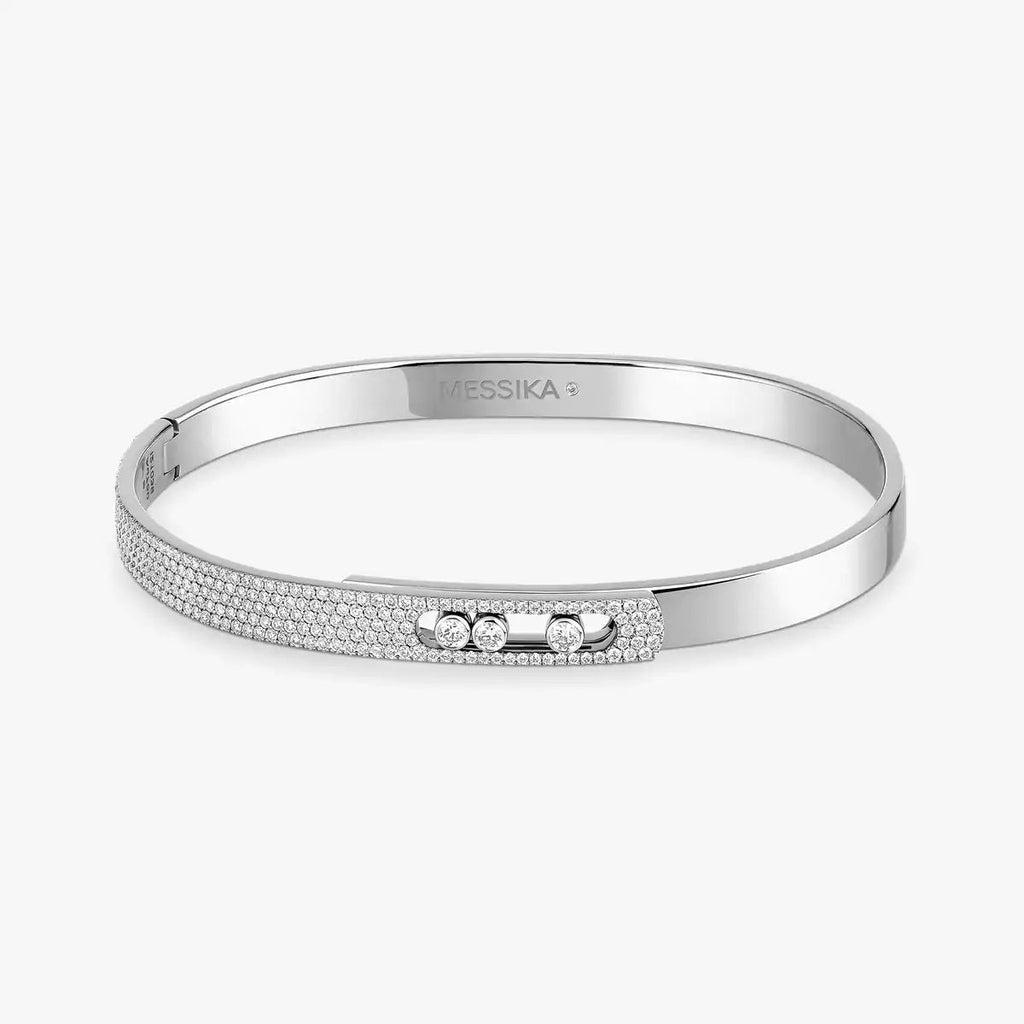 [Twinkle ]Move Noa Rose Gold Pavé Diamond Bangle Bracelet