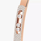 [Twinkle ]Move Noa Rose Gold Pavé Diamond Bangle Bracelet