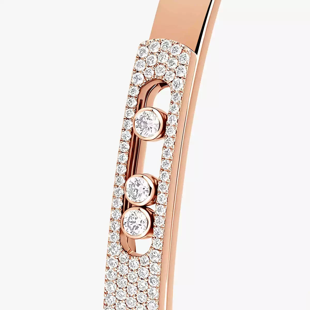 [Twinkle ]Move Noa Rose Gold Pavé Diamond Bangle Bracelet