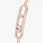 [Twinkle ]Move Pavé Diamond Bangle Bracelet M