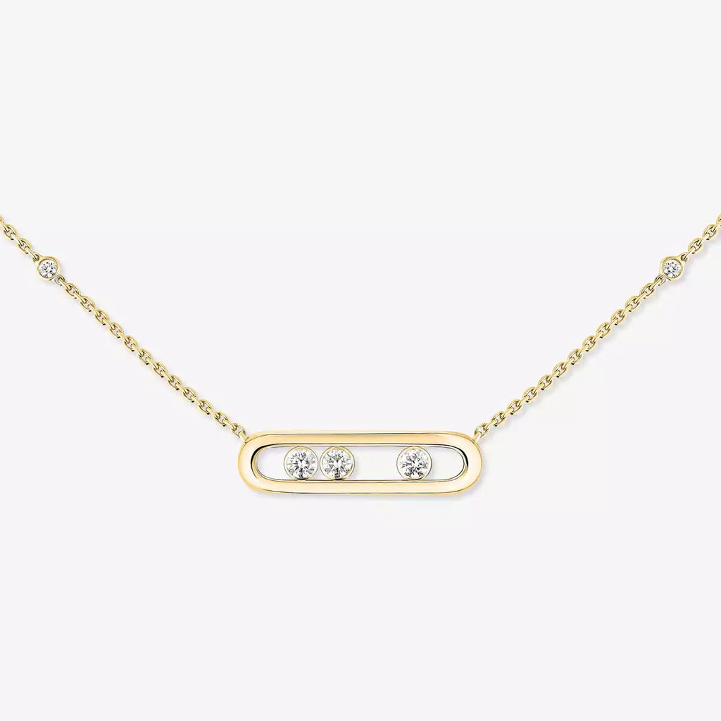 [Twinkle ] Baby Move Gold Diamond Necklace