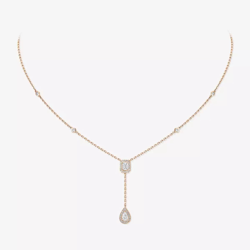 [Twinkle ]Gold Diamond Tie Necklace