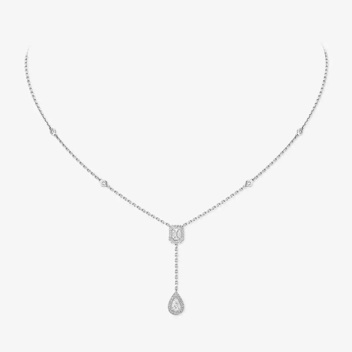[Twinkle ]Gold Diamond Tie Necklace
