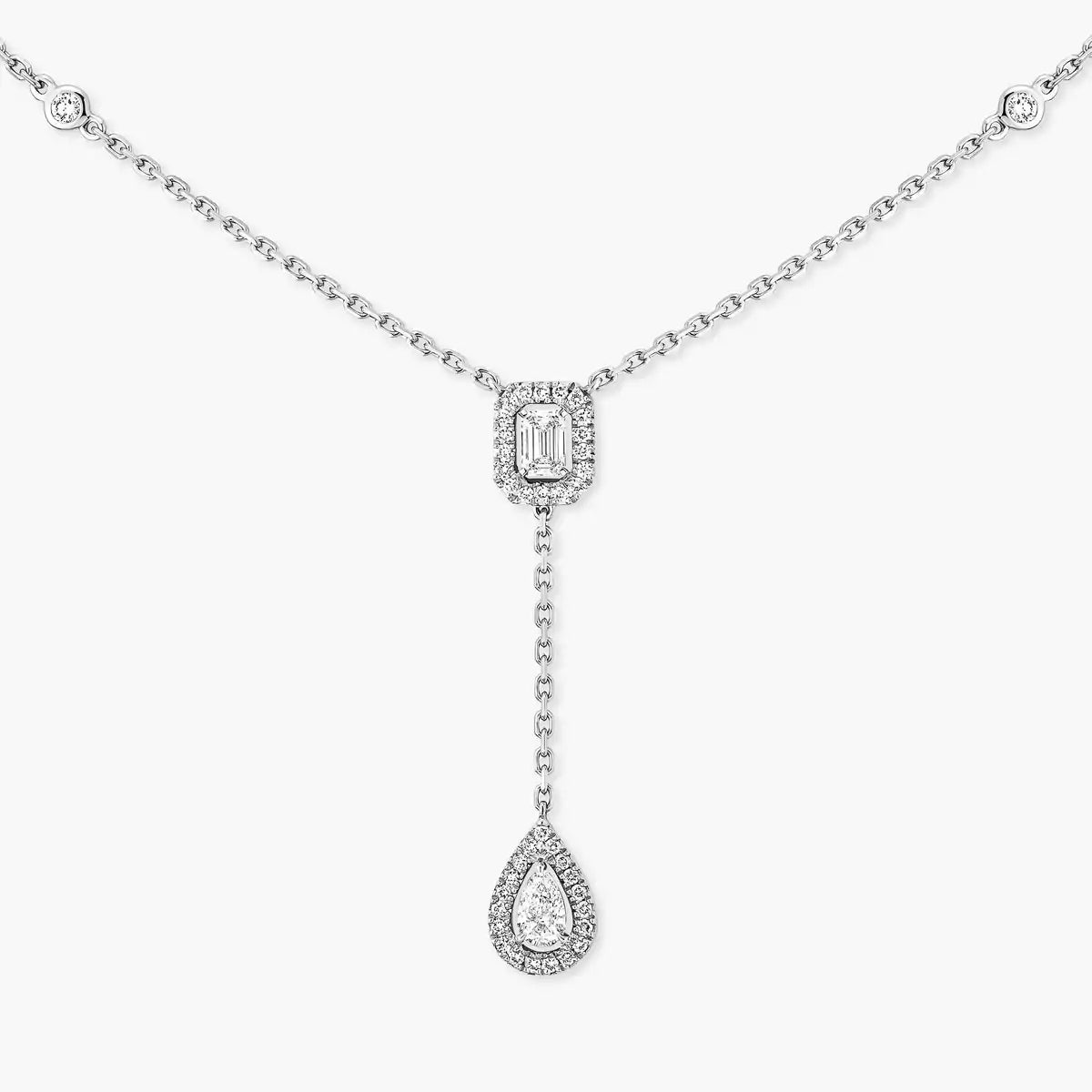 [Twinkle ]Gold Diamond Tie Necklace