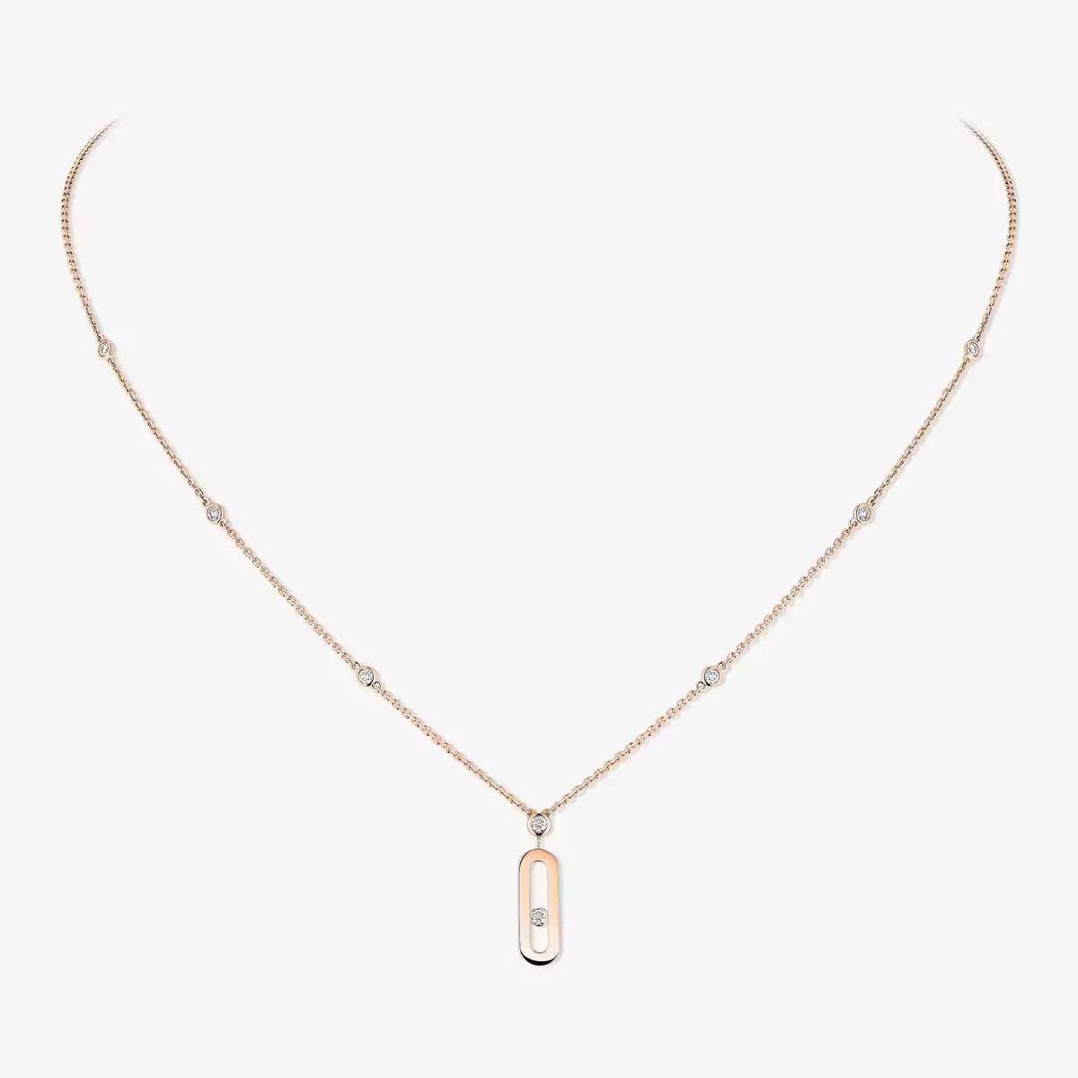 [Twinkle ] Move Uno Gold Diamond Long Necklace