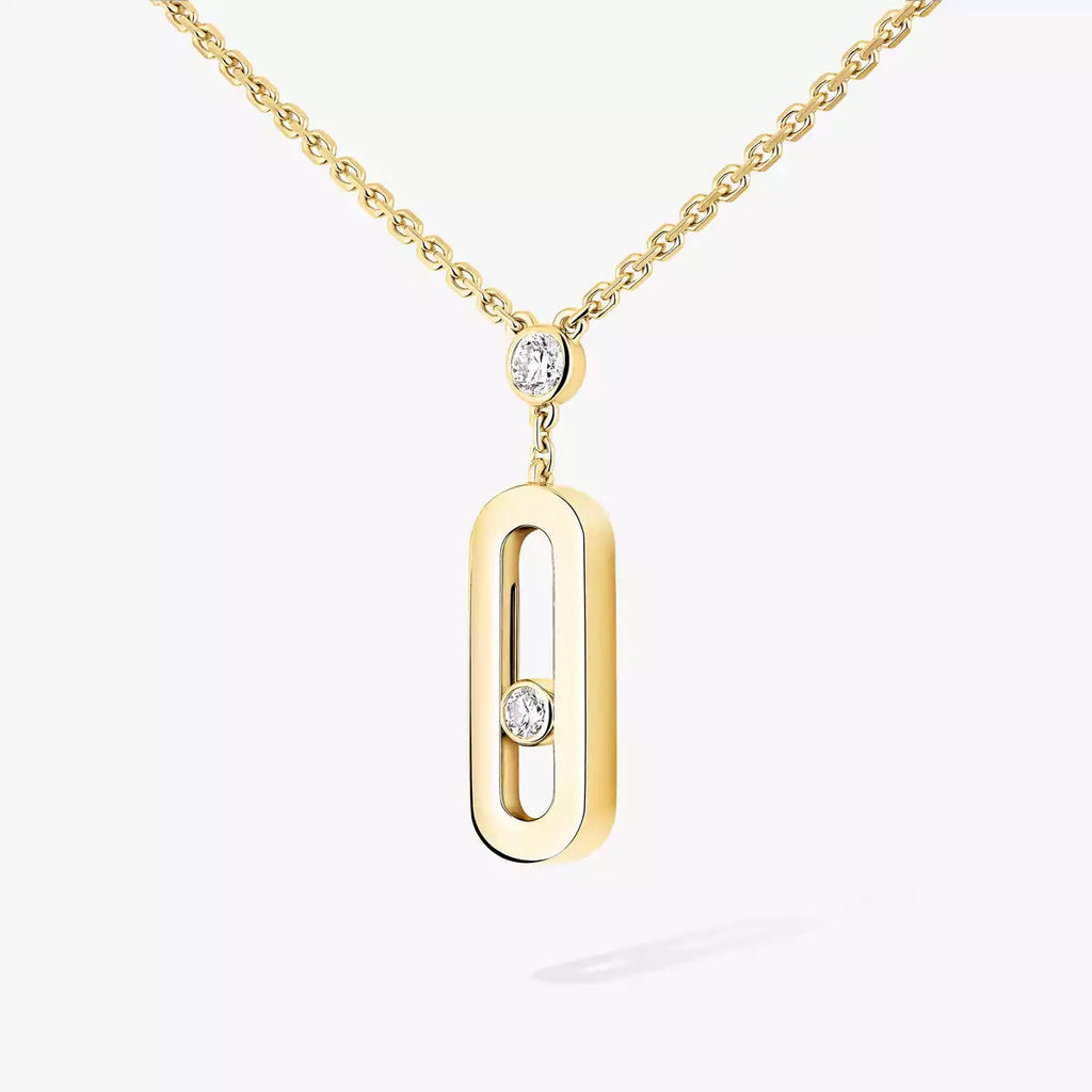 [Twinkle ] Move Uno Gold Diamond Long Necklace