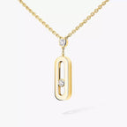 [Twinkle ] Move Uno Gold Diamond Long Necklace