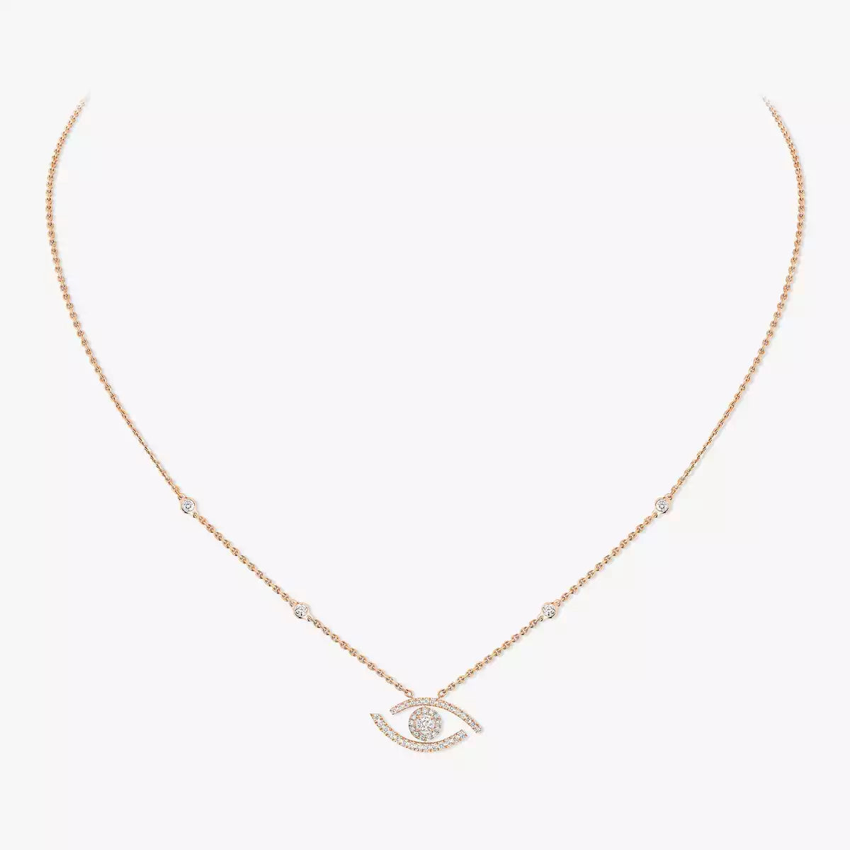 [Twinkle jewelrys]Pave_ Diamond Necklace Lucky Eye