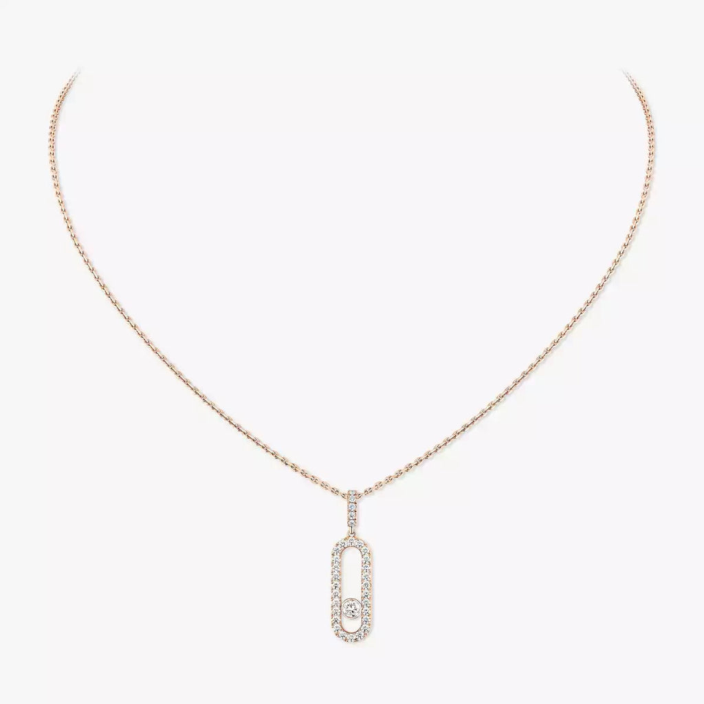 [Twinkle ]Move Uno Diamond Necklace in Rose Gold