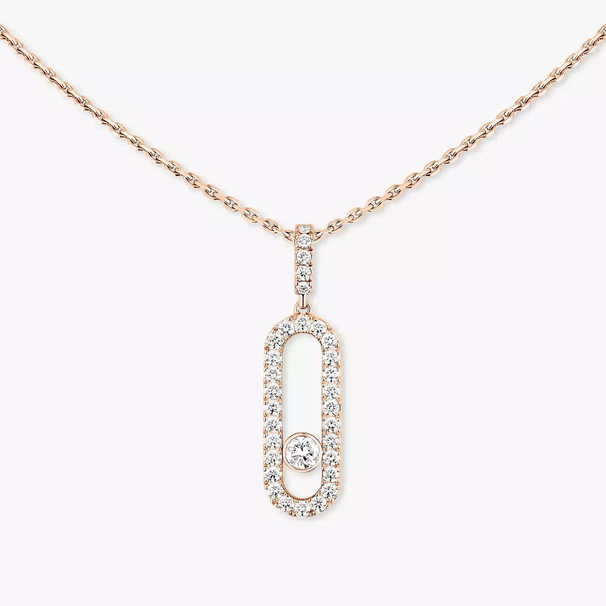 [Twinkle ]Move Uno Diamond Necklace in Rose Gold