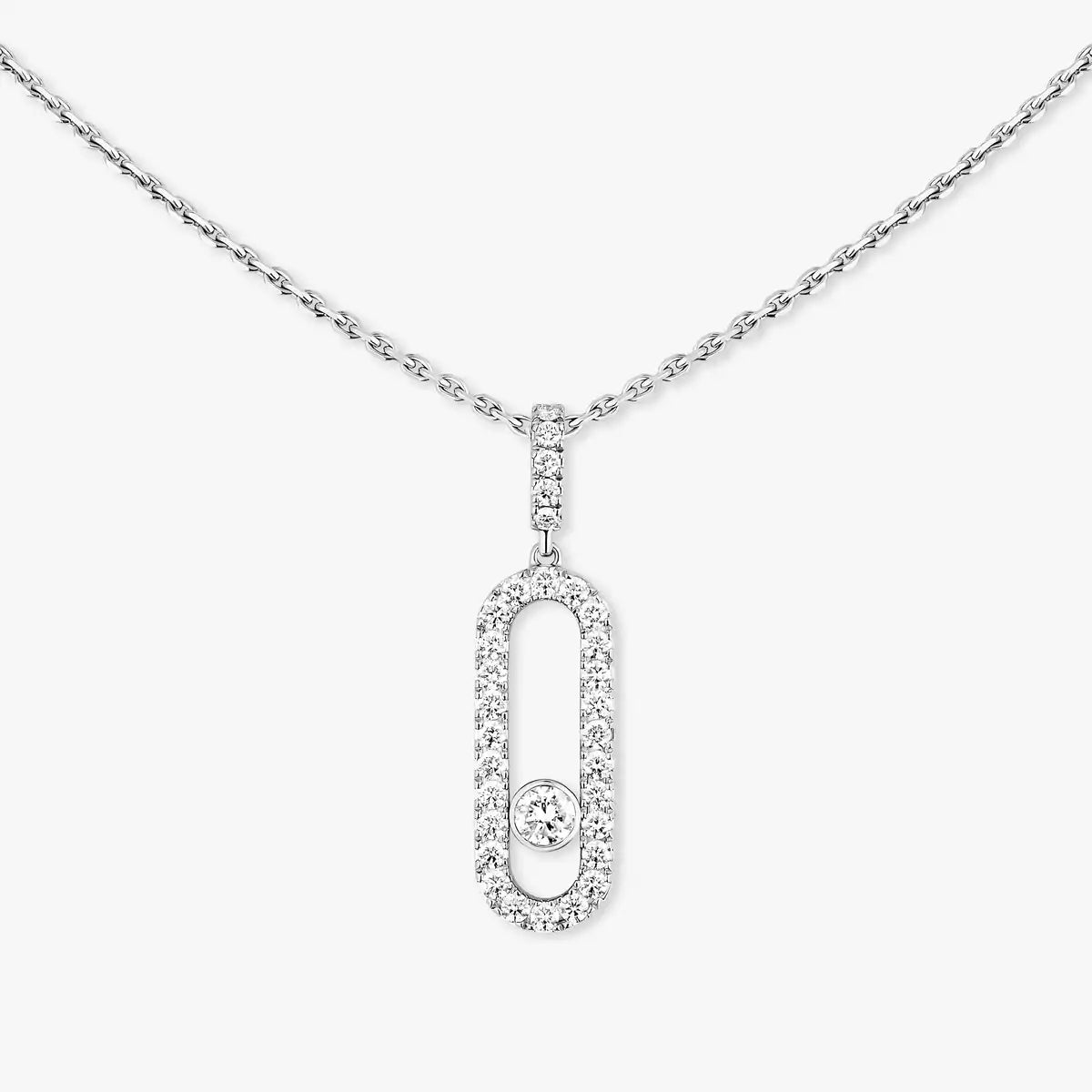 [Twinkle ]Move Uno Diamond Necklace in Rose Gold
